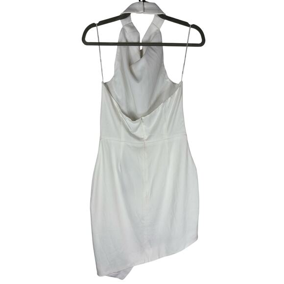 Elliatt Camo Asymmetrical Dress Halter Neck Party Bridal Cocktail White Size M - Picture 8 of 12